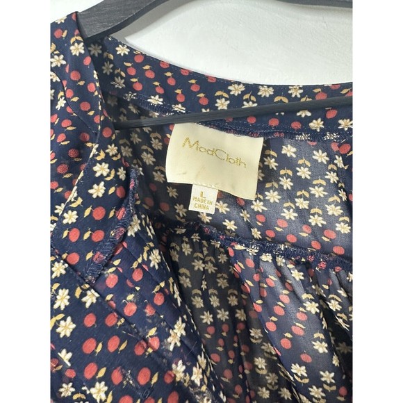 ModCloth Womens Shift Dress L Multi-Color Floral Knee Length Sleeveless‎ - Picture 4 of 8